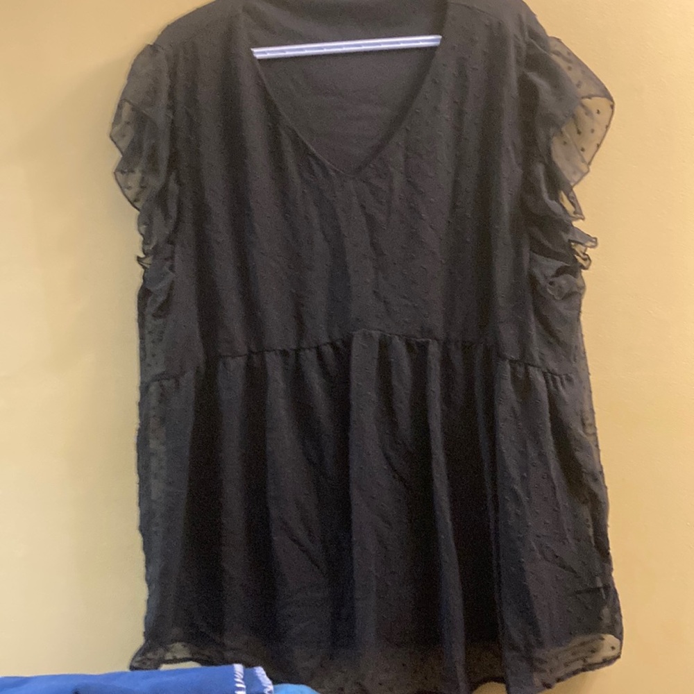Shein black blouse